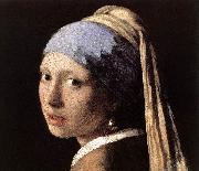 Girl with a Pearl Earring (detail) wet VERMEER VAN DELFT, Jan
